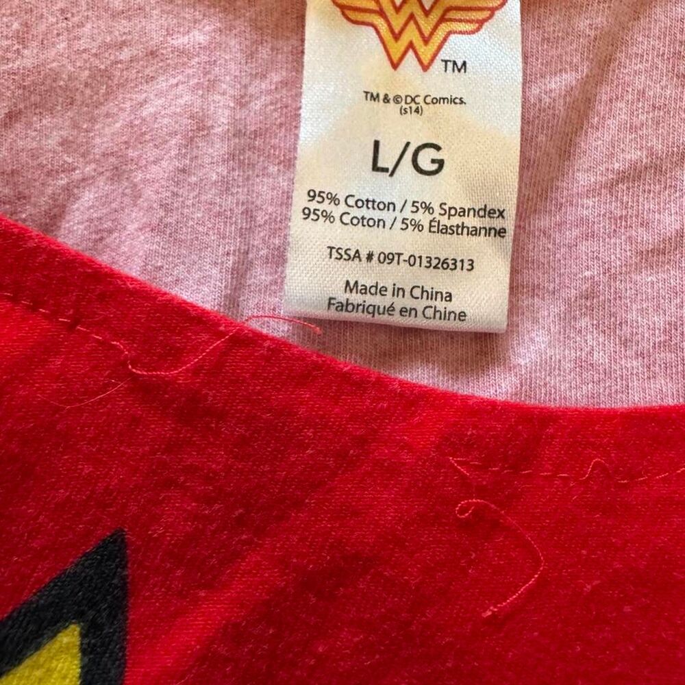 Wonder Woman Costume Dress Women’s L/G Red Blue Cape Halloween - Picture 5 of 6